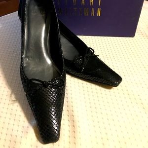 Stuart Weitzman, black snake, size 9ss
